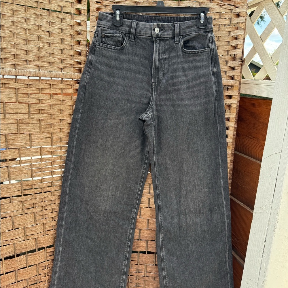 American Eagle high-rise wide leg Black Jeans